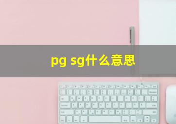 pg sg什么意思